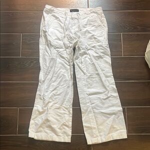 Banana Republic White Straight Leg Pants